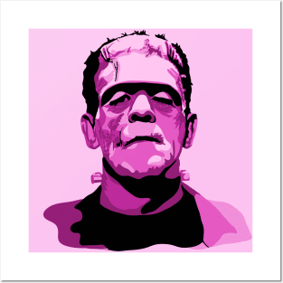 Boris Karloff as Frankenstein's Monster Pink Posters and Art